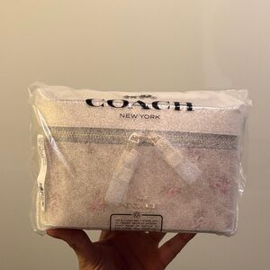 Coach Metallic Pink Cosmetic Case NWT